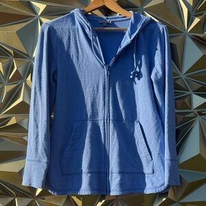 Talbots Navy Blue Lightweight Zip Hoodie